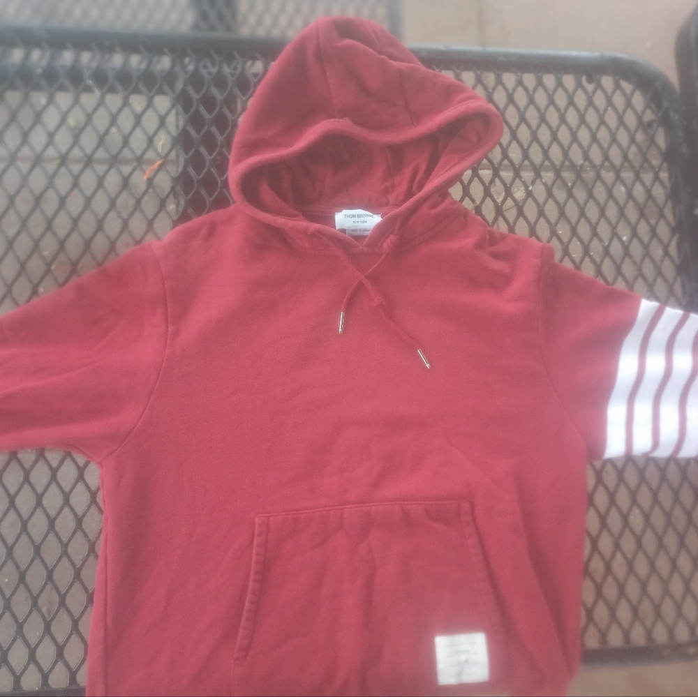 Hoodie burgundy, thom browne